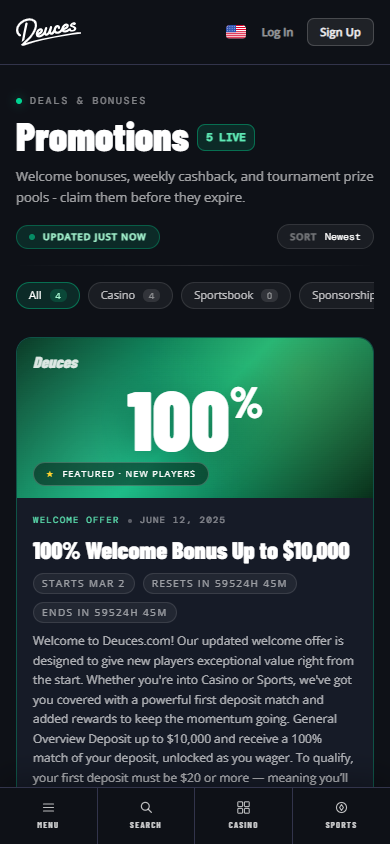 Deuces_Casino_promotions_mobile