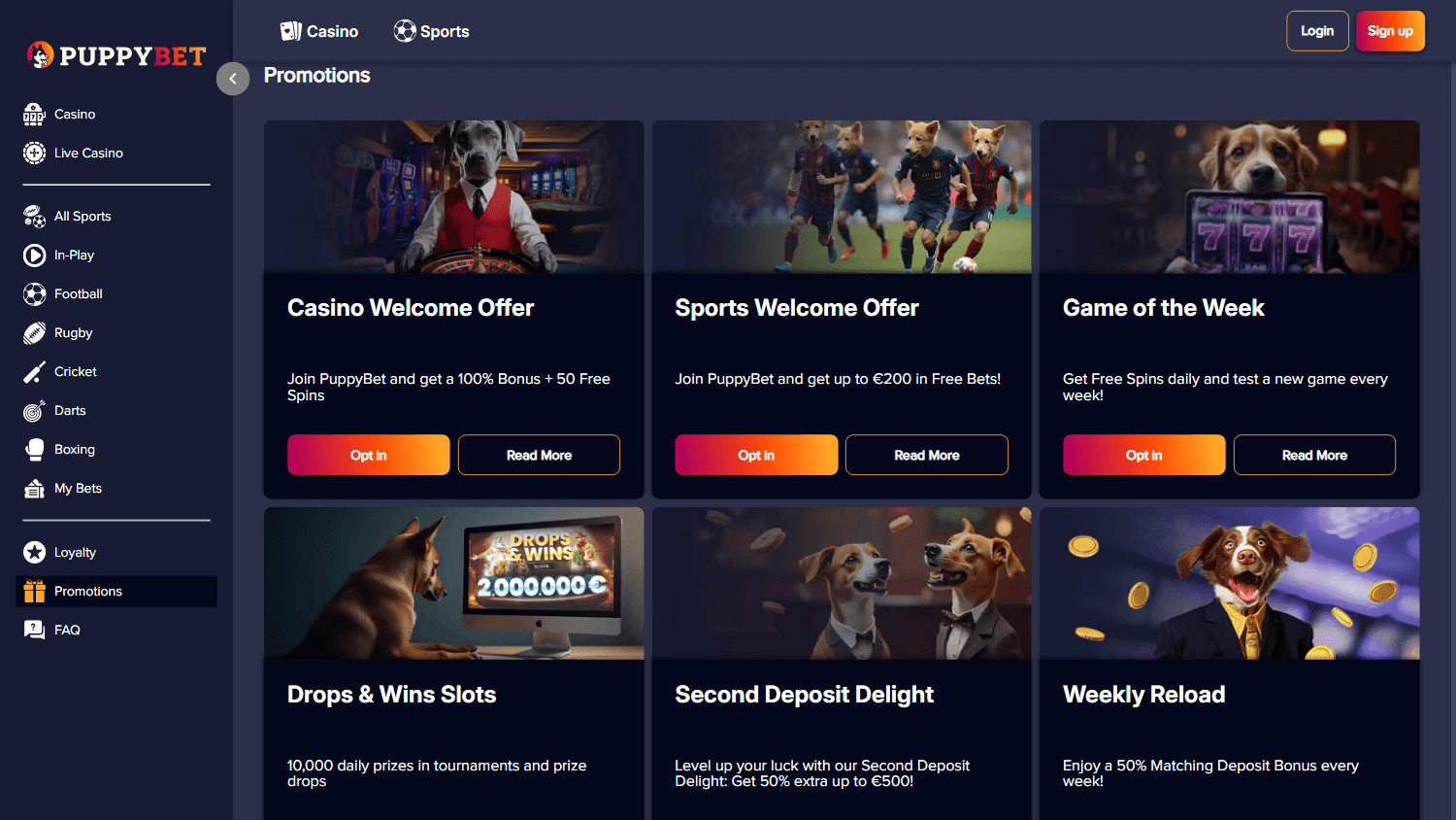 puppybet_casino_promotions_desktop