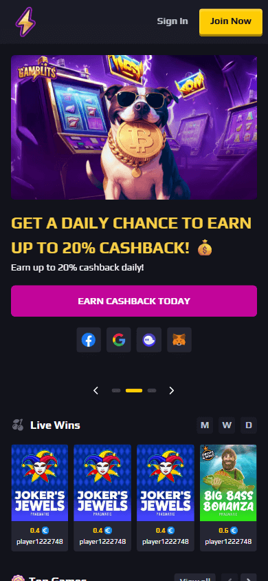 gamblits_casino_homepage_mobile
