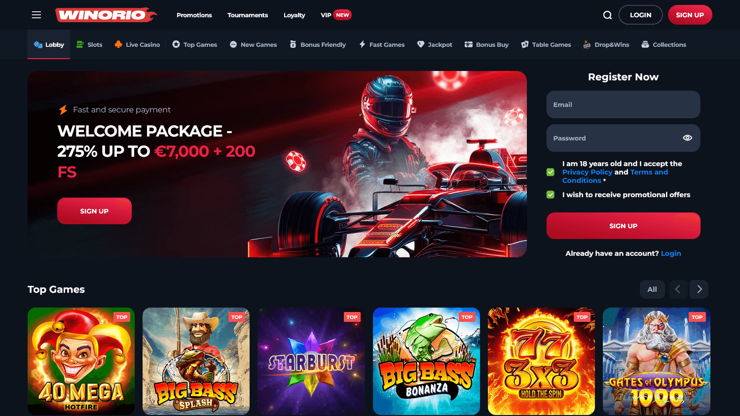 winorio_casino_homepage_desktop