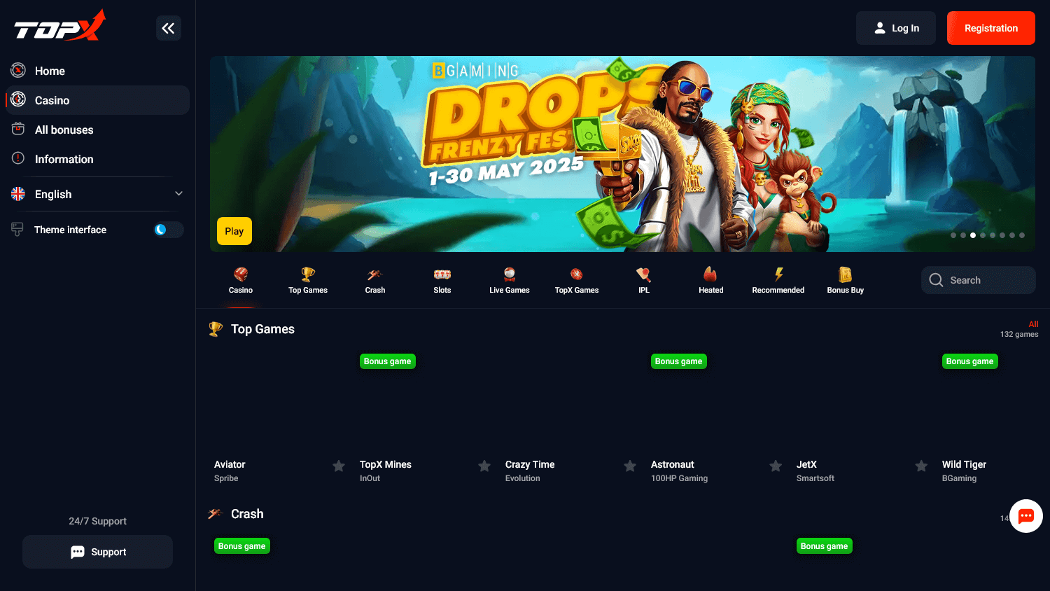 topx casino
