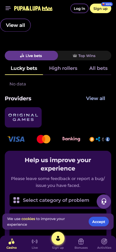 pupa&lupa_casino_homepage_mobile