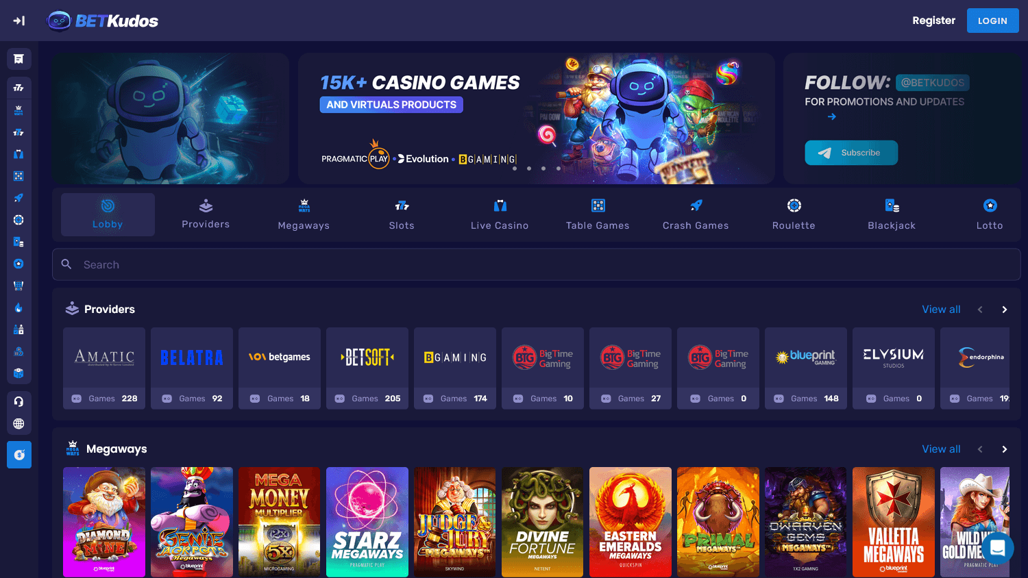 betkudos_casino_homepage_desktop