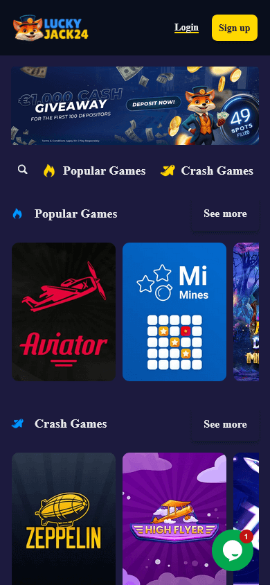 luckyjack24_casino_homepage_mobile
