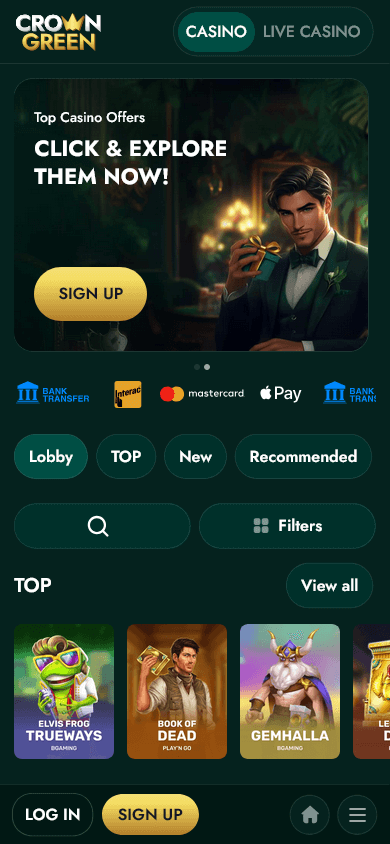 crowngreen_casino_homepage_mobile