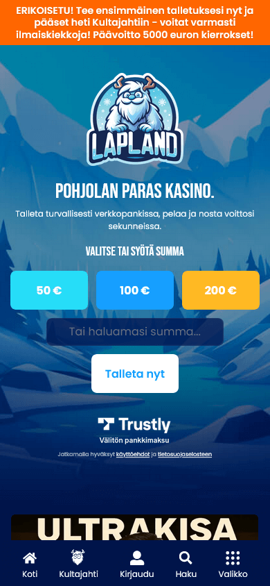 Lapland Casino mobiiliversion etusivu