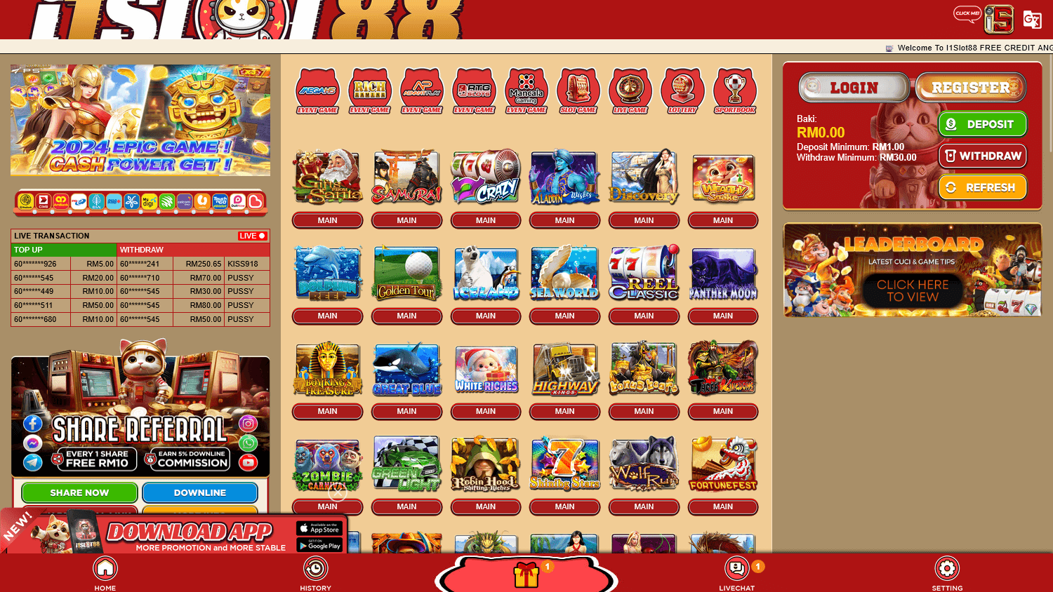 i1slot88_casino_homepage_desktop