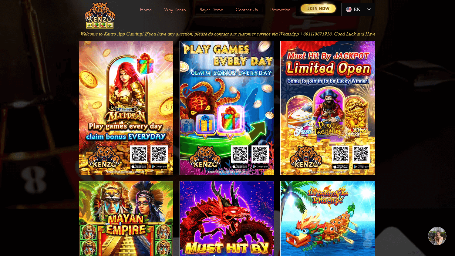 kenzo_casino_homepage_desktop