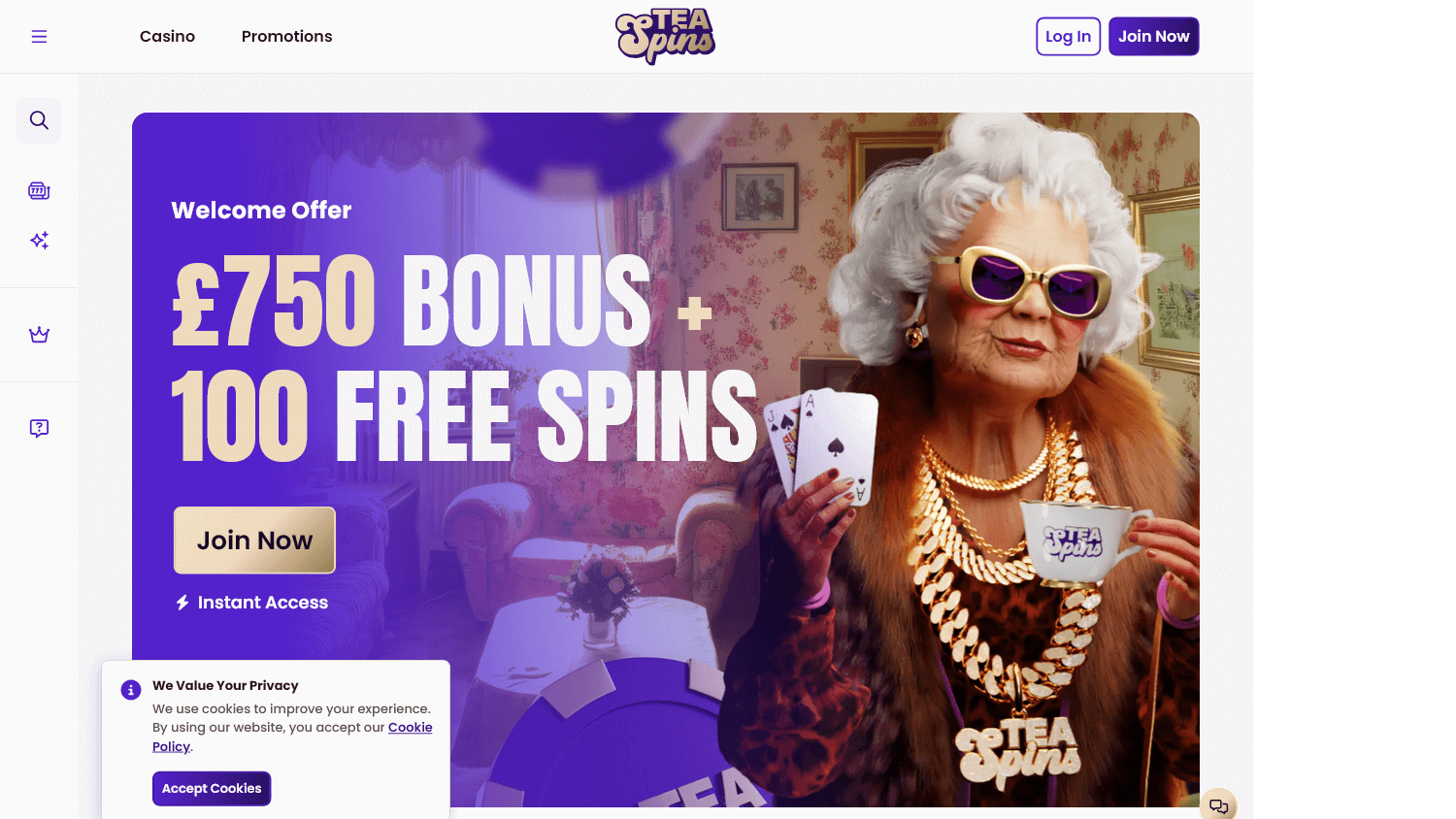 tea_spins_casino_homepage_desktop