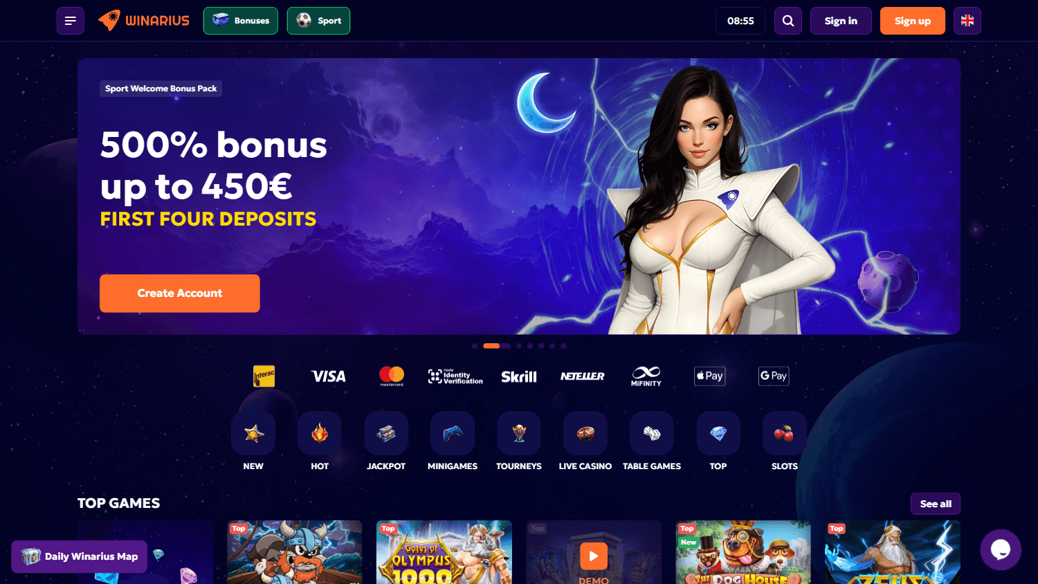 winarius casino online