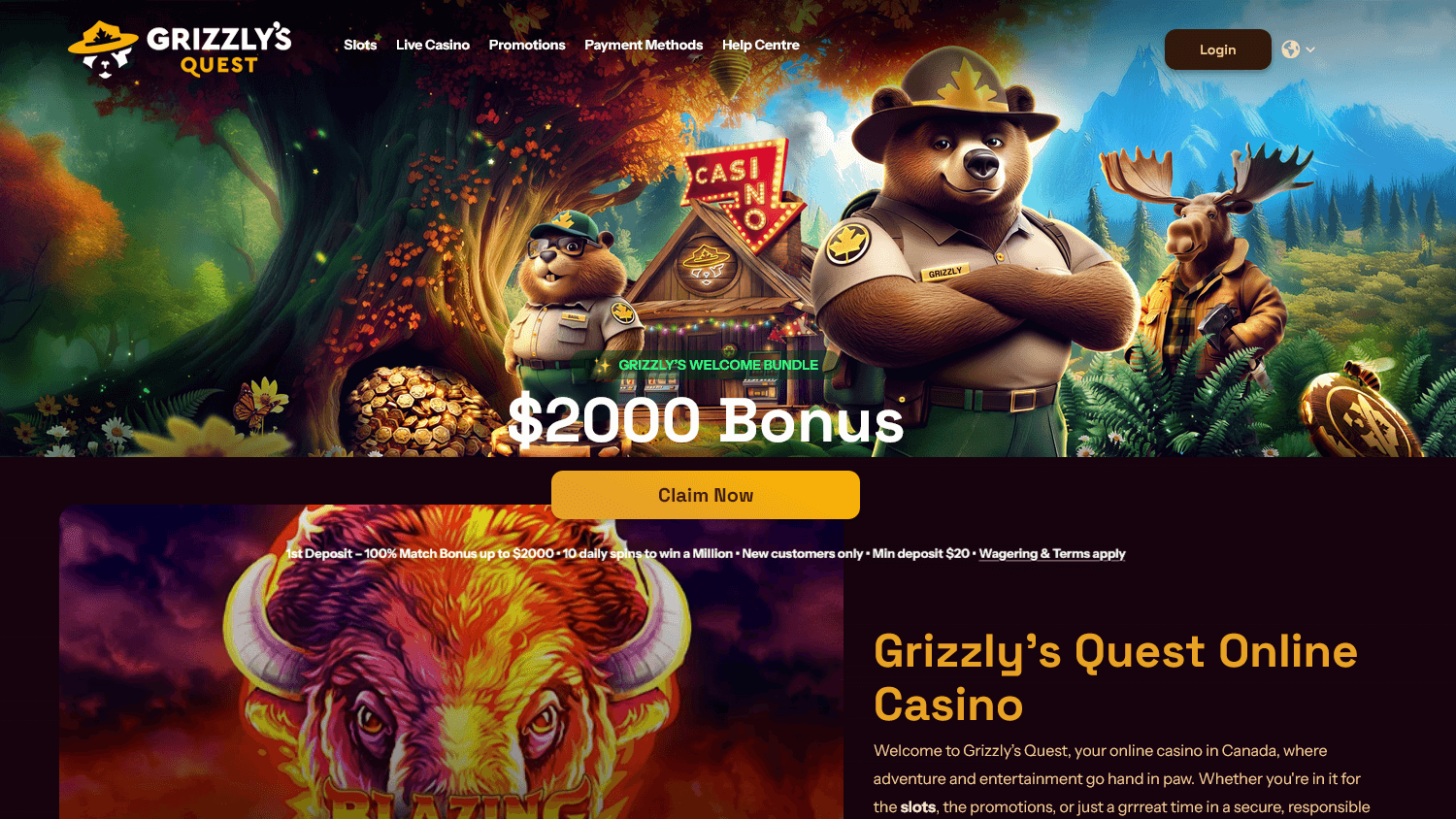 grizzly's_quest_casino_homepage_desktop