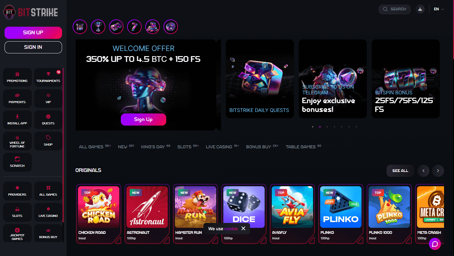BitStrike_Casino_homepage_desktop