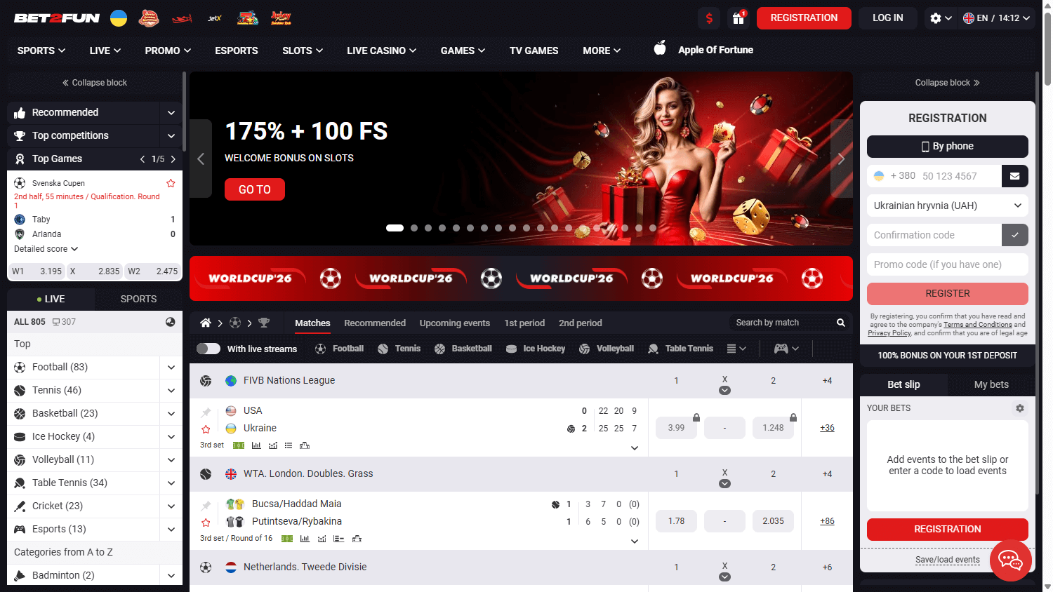 Bet2Fun_Casino_homepage_desktop