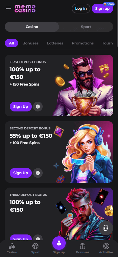 rinomato Memo Casino bonus settimanale offerta in Italy