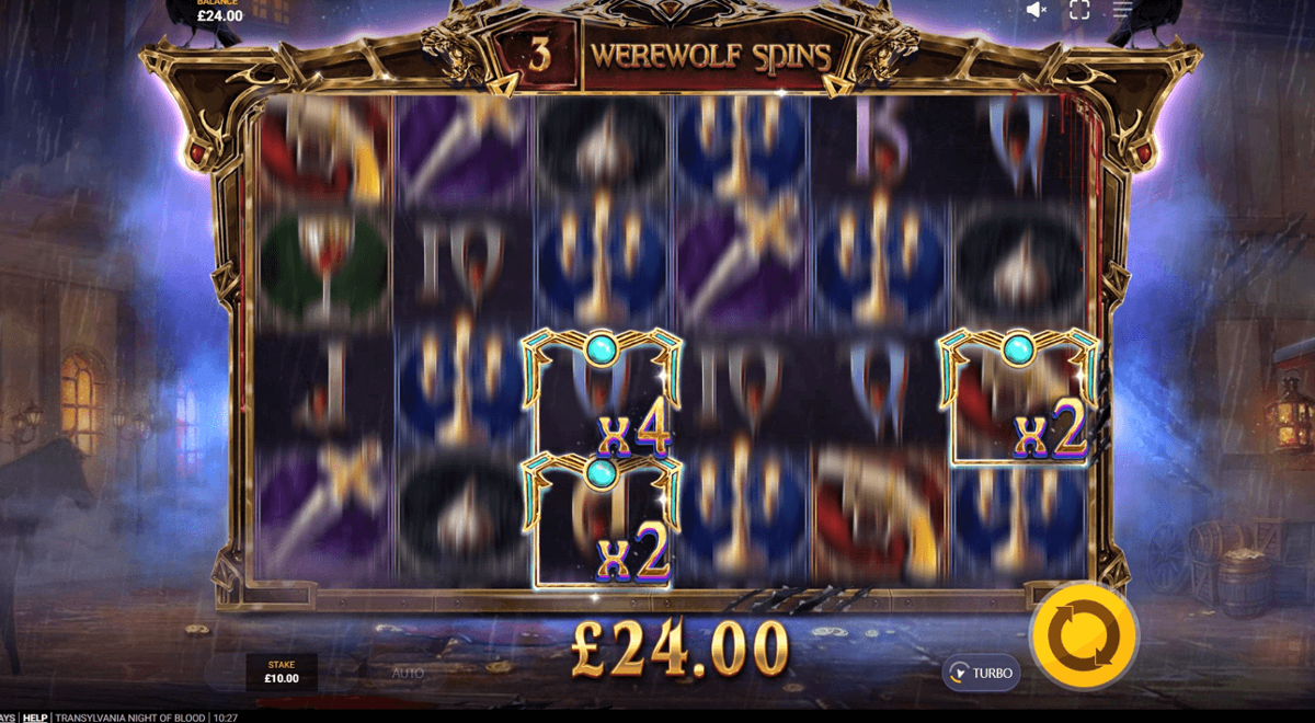 Transylvania Night of Blood werewolf spins
