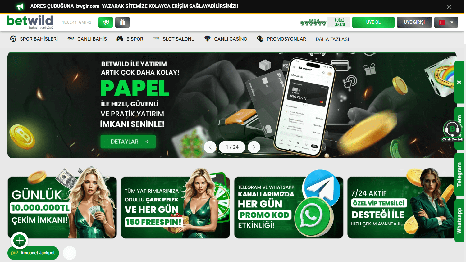 betwild_casino_homepage_desktop