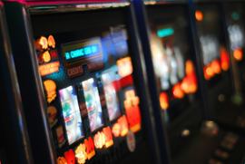 Slot machines on a casino gaming floor