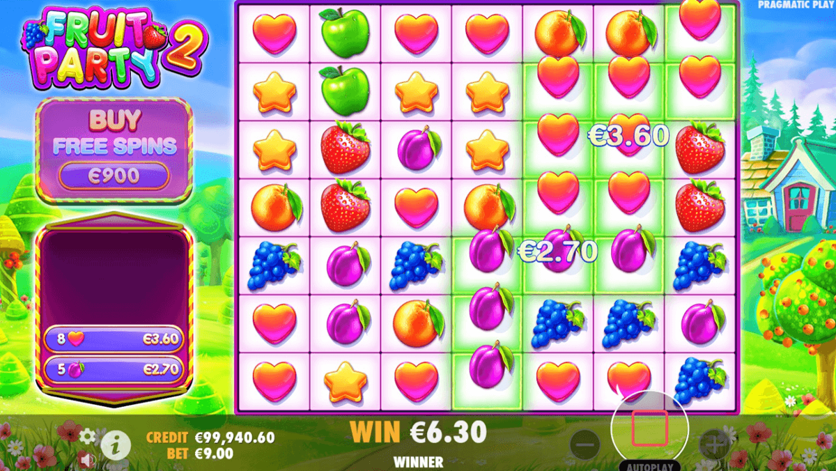 Fruit Party 2 win