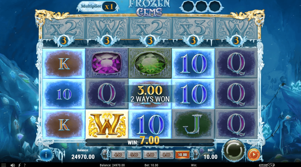 Frozen Gems win