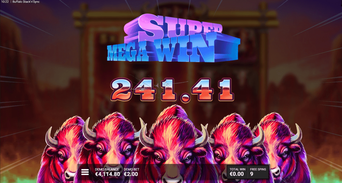 Buffalo Stack N Sync super mega win