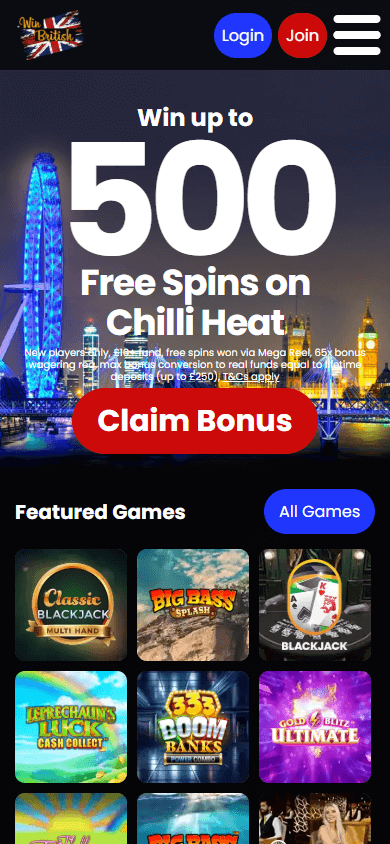 Win_British_Casino_homepage_mobile