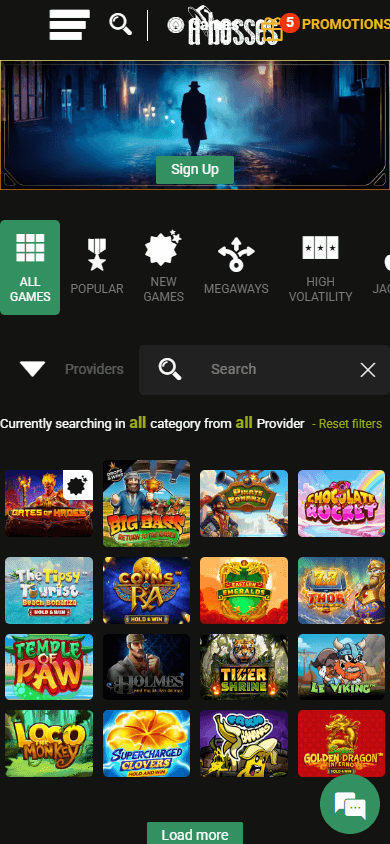 Dbosses_Casino_homepage_mobile