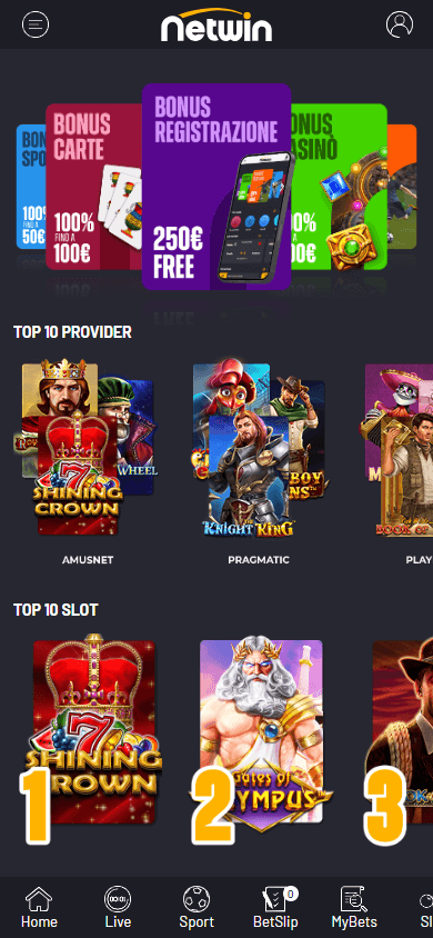 Netwin Casino Homepage