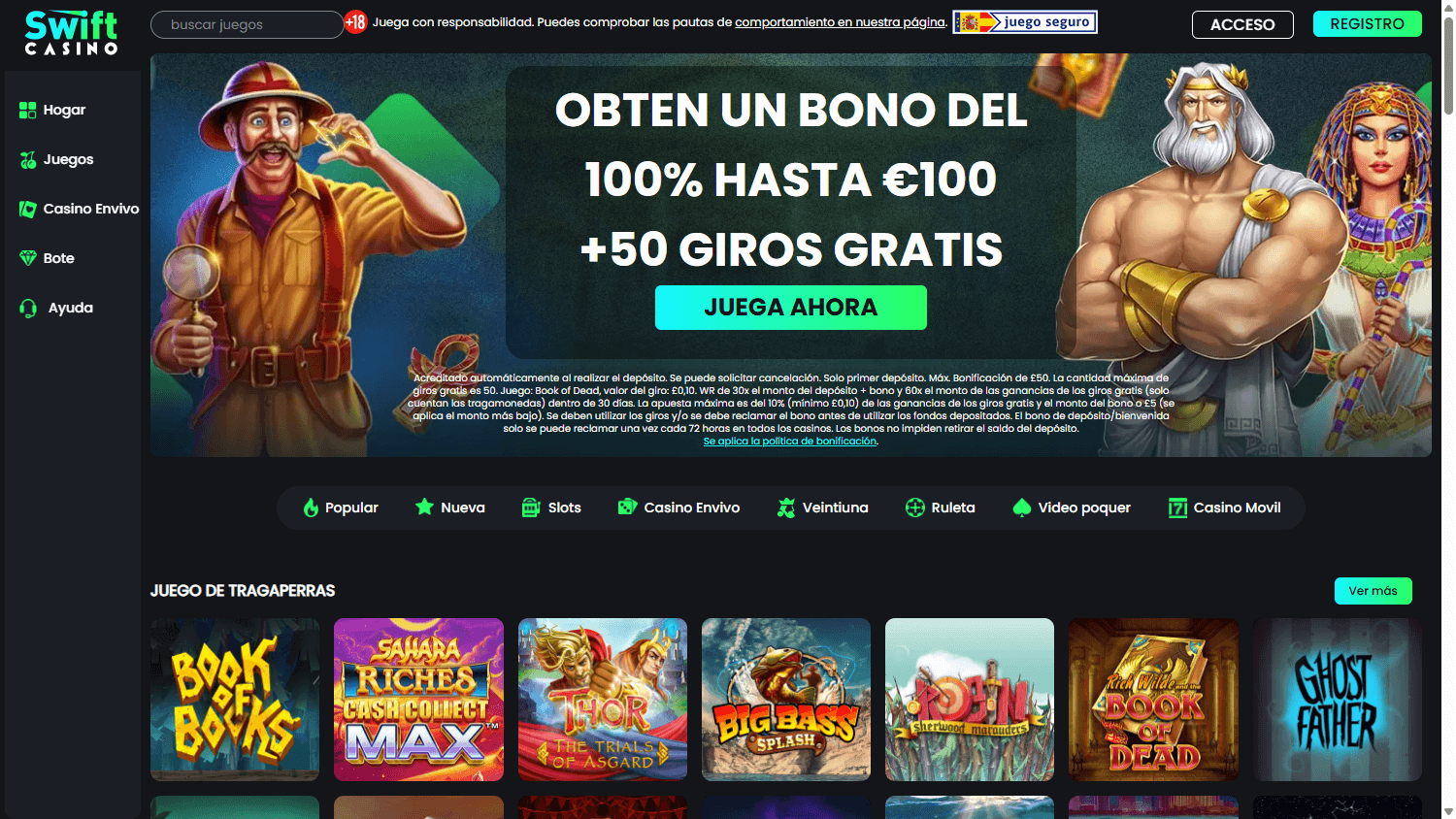 con licenza Swift Casino bonus high roller pubblicità
