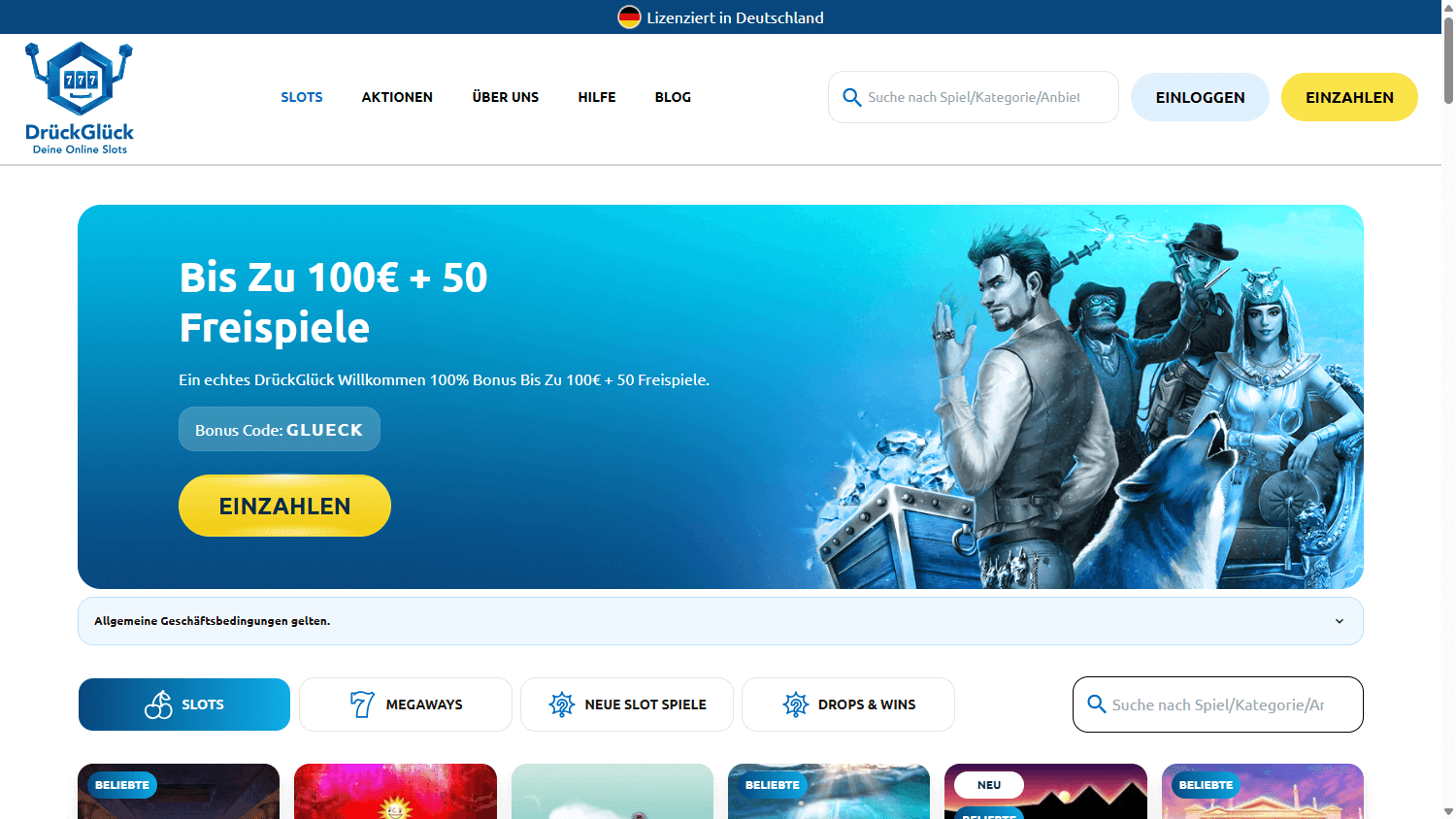 Drückglück casino login