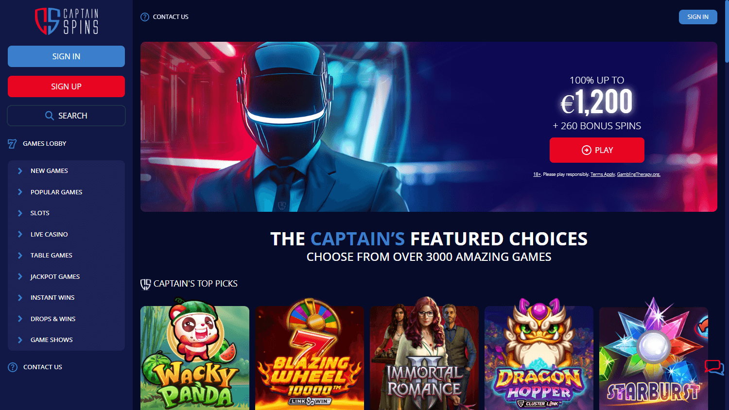 Getting Started with Captain Spins