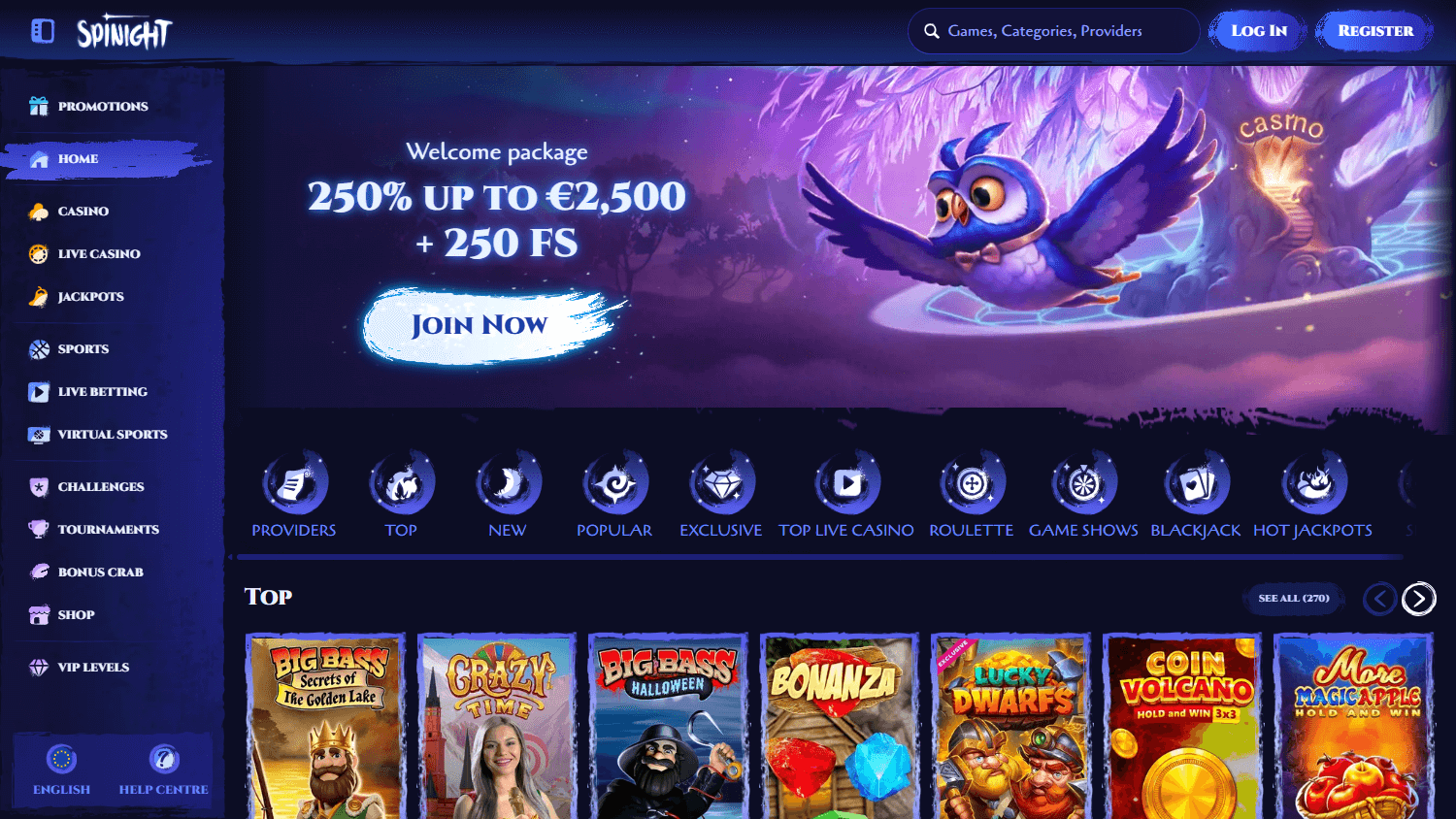 spinight_casino_homepage_desktop