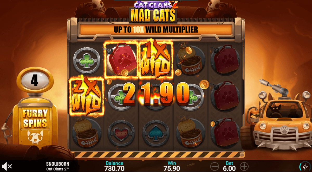 Cat Clans 2 Mad Cats furry spins