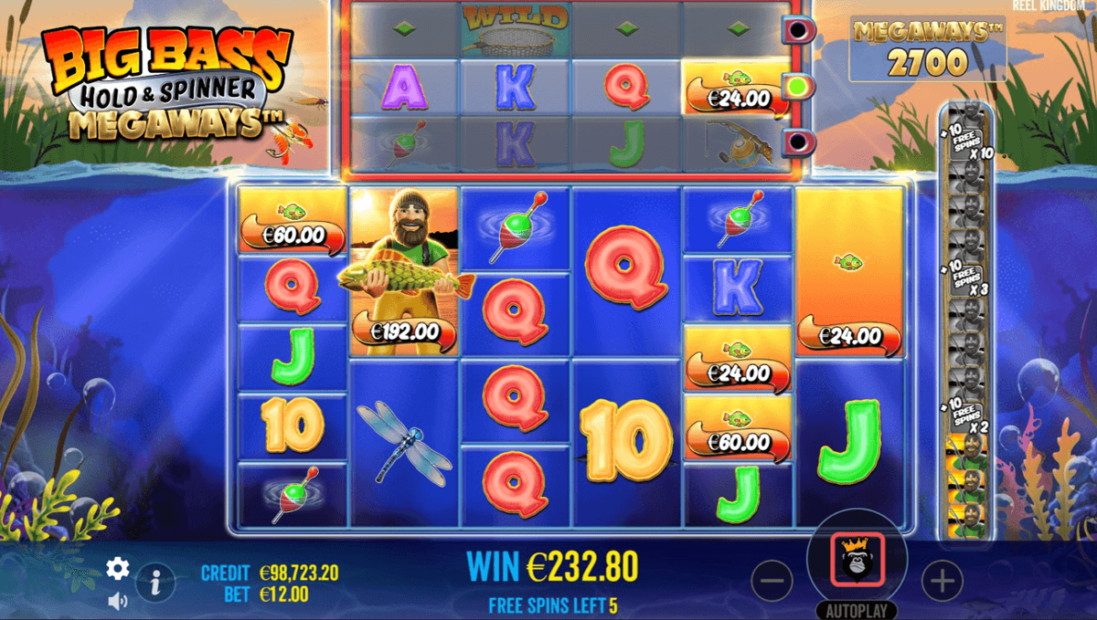 Big Bass Hold and Spinner Megaways free spins
