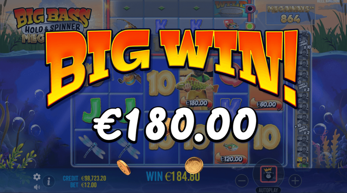 Big Bass Holdand Spinner Megaways big win