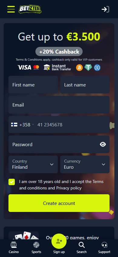 betzter_casino_homepage_mobile
