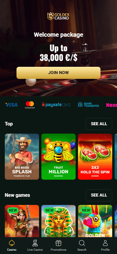 goldex_casino_homepage_mobile