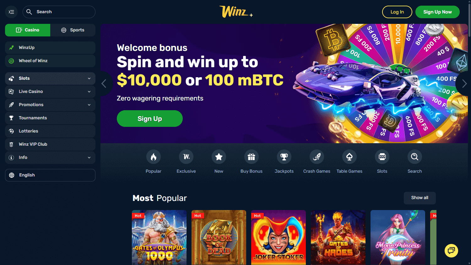 Winz online casino