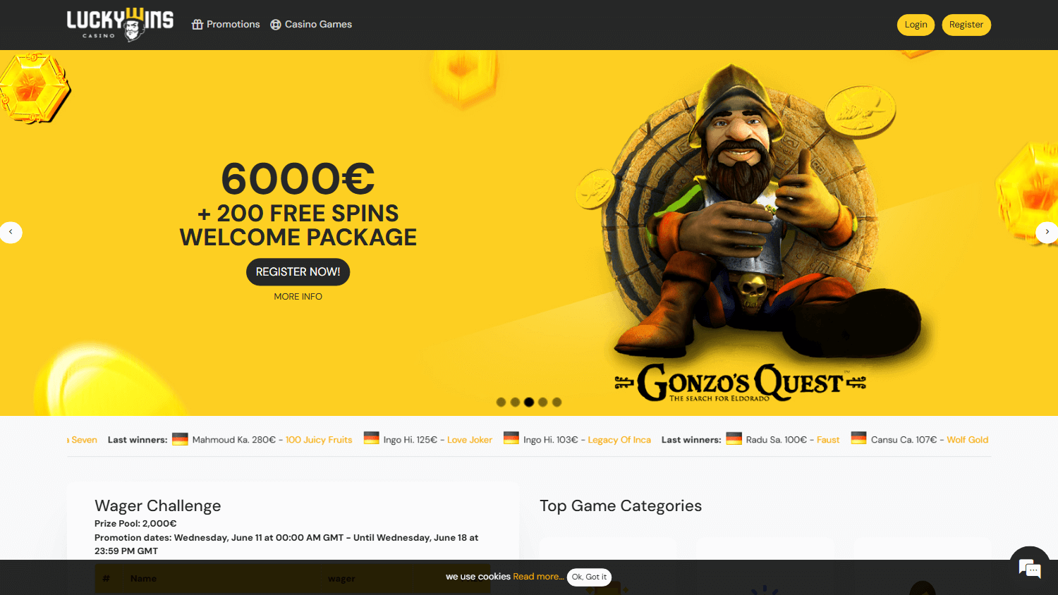 Lucky Wins Casino: información y licencias | Juegos de casinos en java