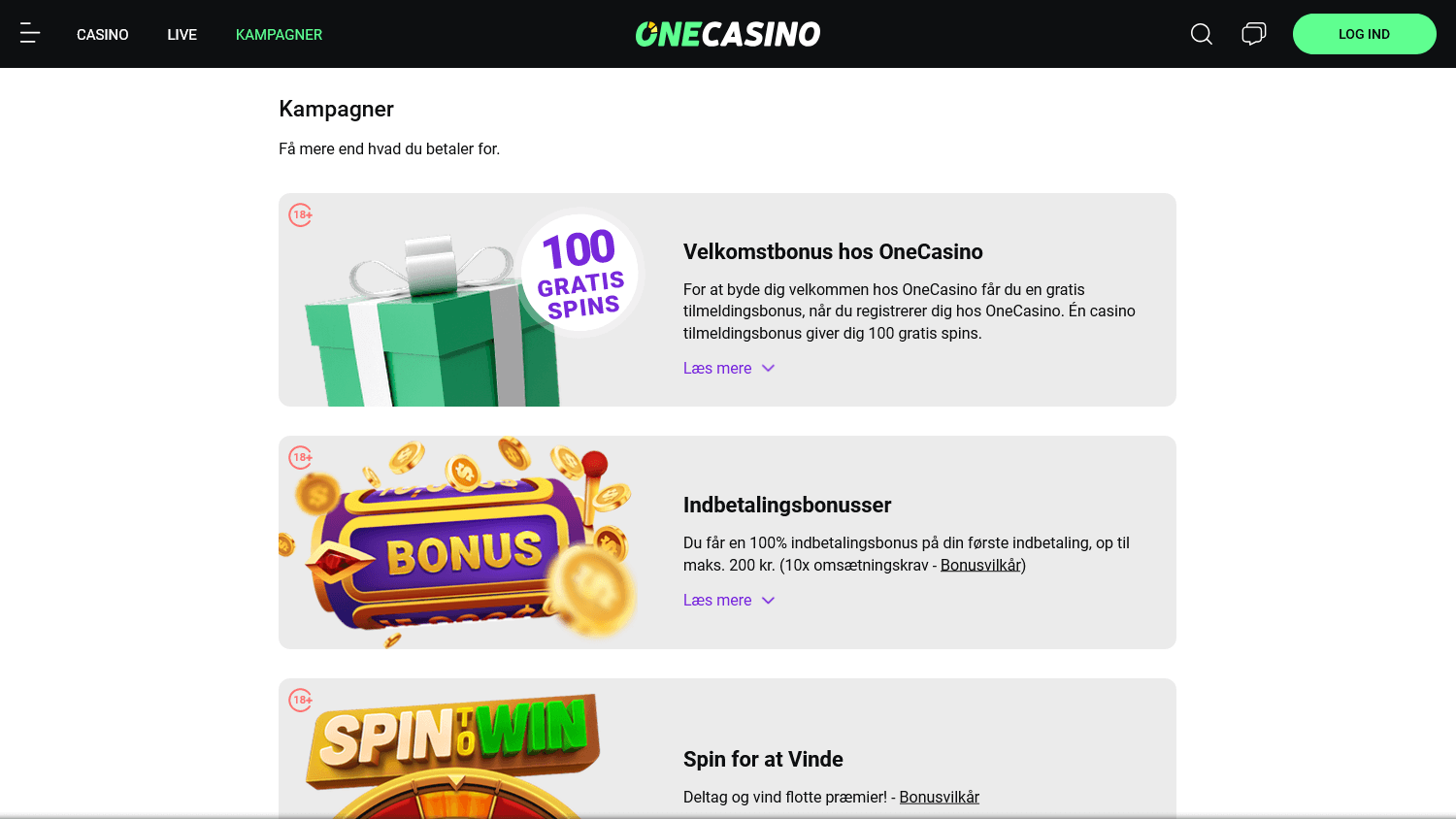 One Casino Promotions