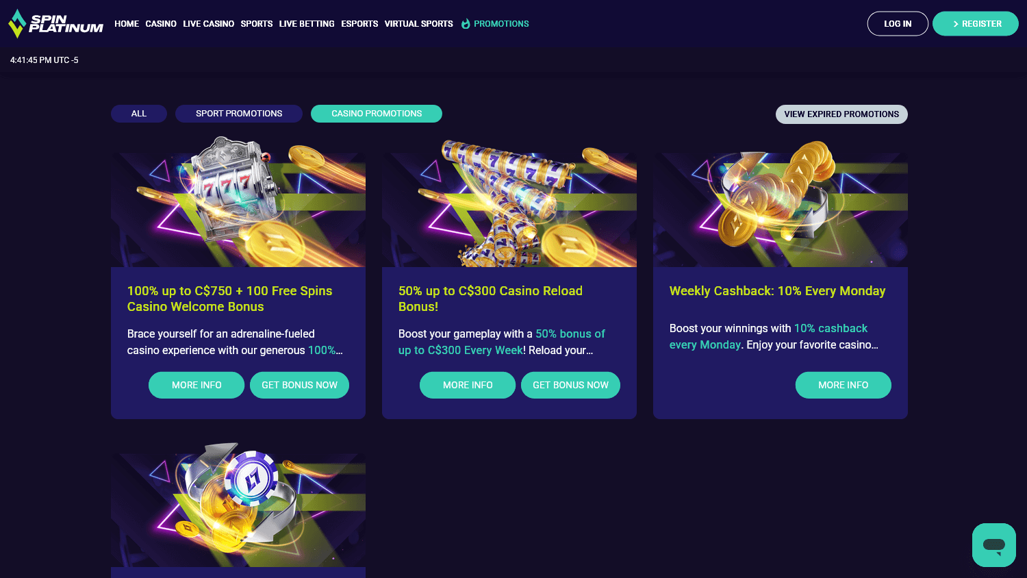 reputable Spinline Casino loyalty bonus image