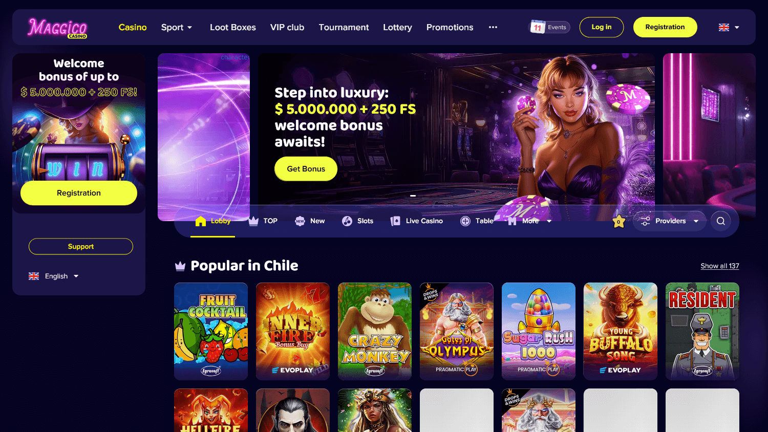 maggico_casino_homepage_desktop