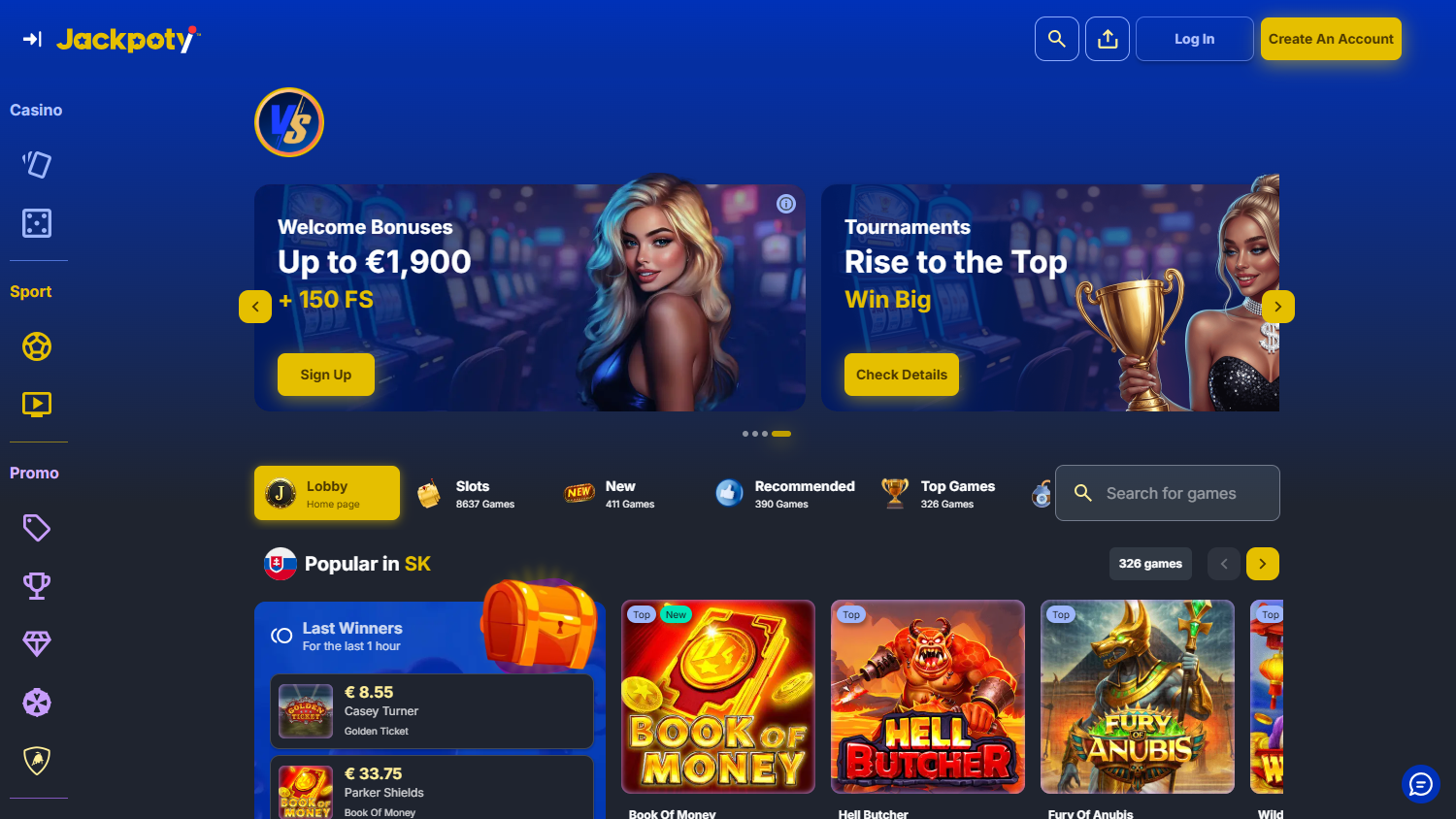 Jackpoty_Casino_homepage_desktop
