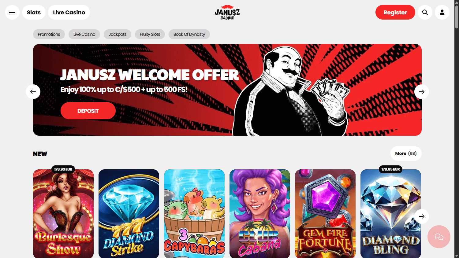 Cashback erhalten Casino Janusz – Review für Spieler aus Deutschland