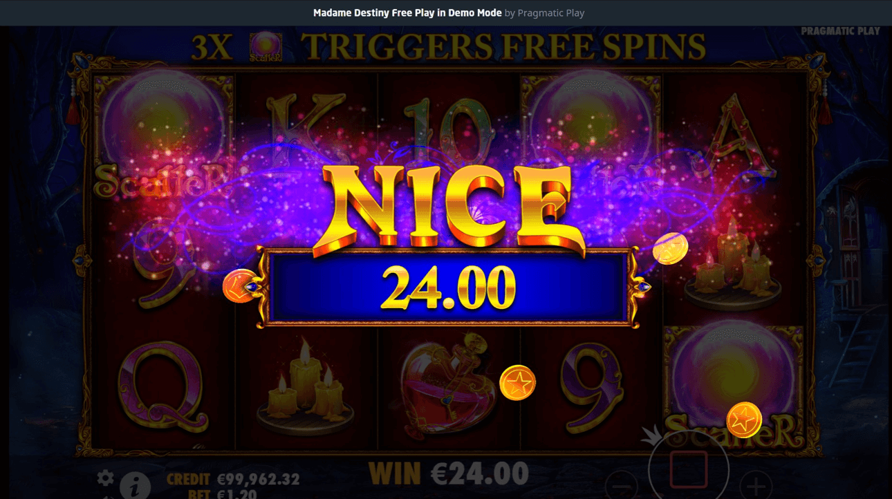 Madame Destiny nice win