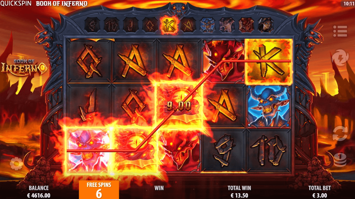 Book of Inferno free spins