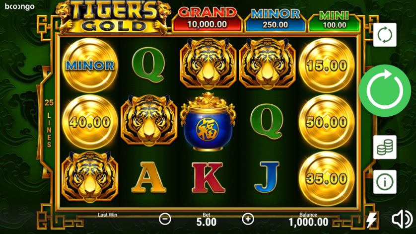 Tiger's Gold Hold and Win slot by Booongo