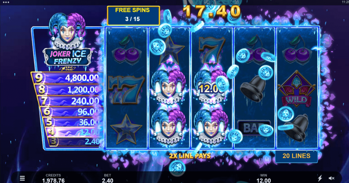 Joker Ice Frenzy Epic Strike free spins