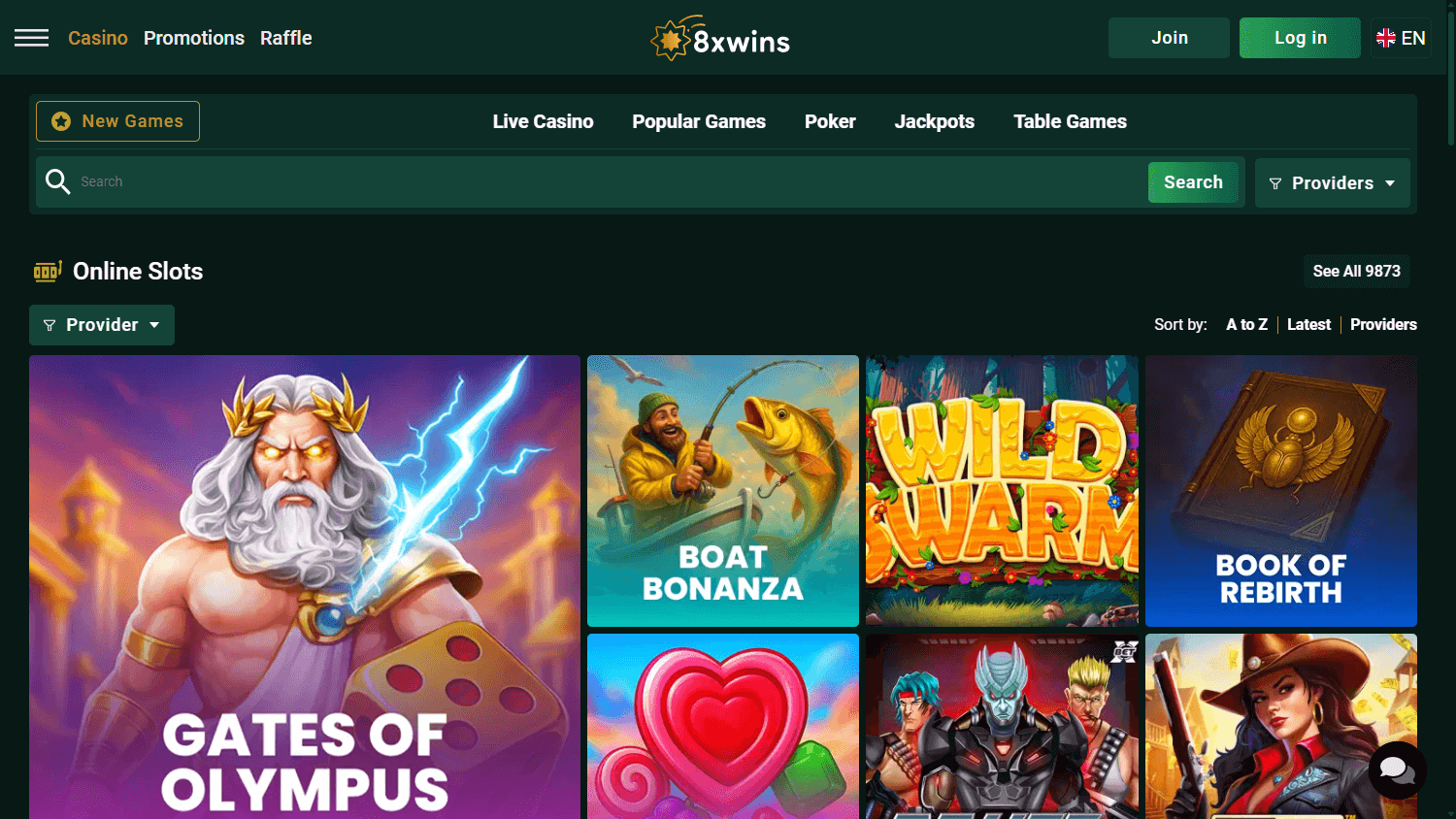 8xwins_Casino_game_gallery_desktop