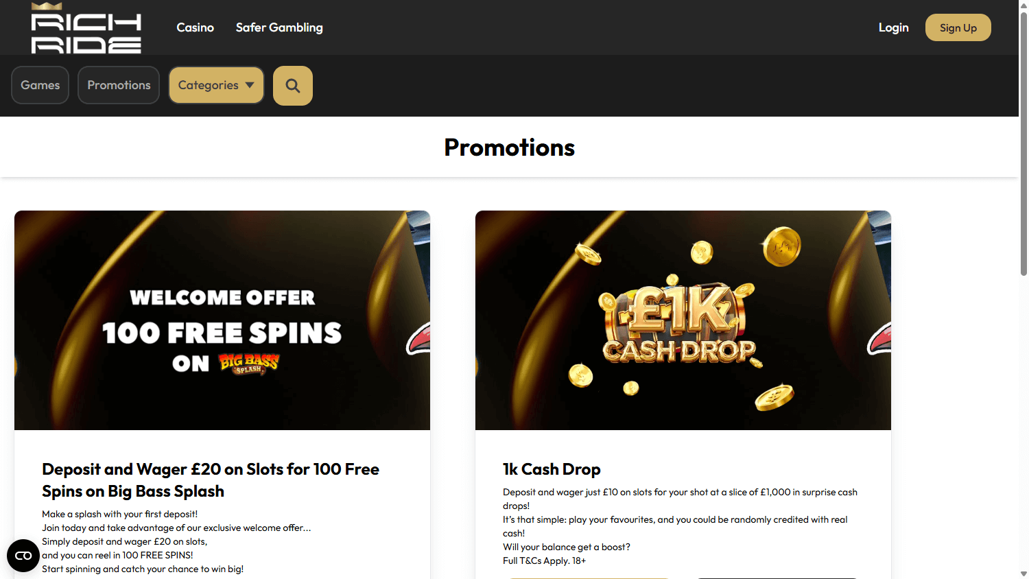 RichrideCasinoUK Site Review: A Premier Online Casino for UK Players