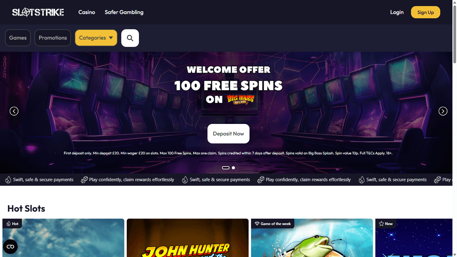 Slot_Strike_Casino_homepage_desktop